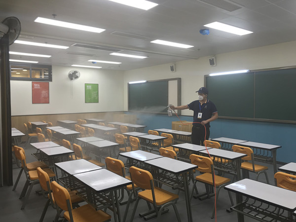 卓越教育集团东莞总校区大型甲醛治理.菌霉防控项目