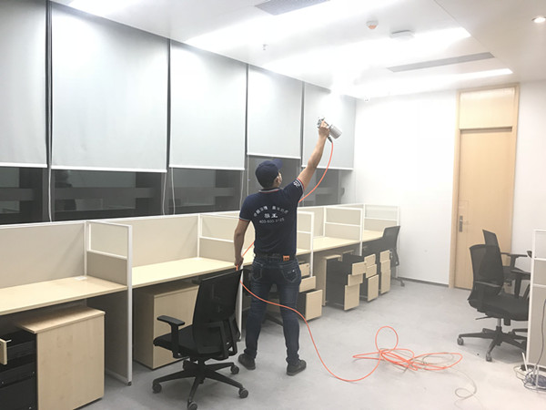 民盈集团国贸中心项目办公楼大型甲醛治理.菌霉防控项目