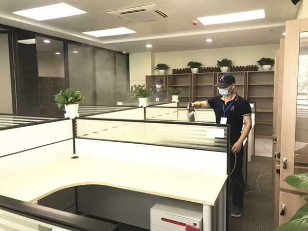 长安镇人民政府办公楼大型甲醛治理.菌霉防控项目