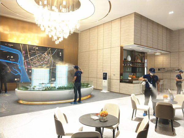 碧桂园国际示范湾区营销中心大型甲醛治理.菌霉防控工程