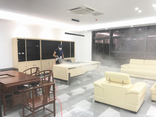 蒙牛集团华南总部大型甲醛治理.装修除味工程