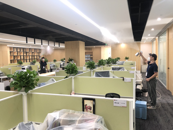 天安数码城地产集团大型甲醛治理.装修除味工程