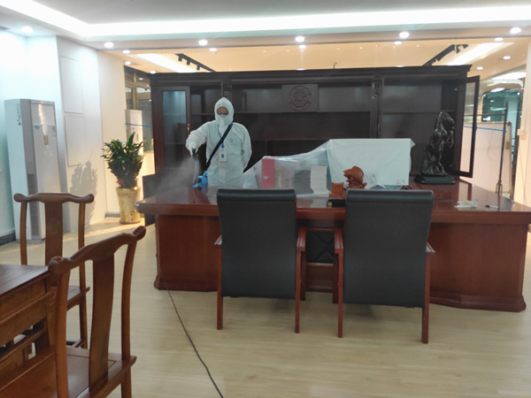 愈佳服饰公司大型防疫消毒工程